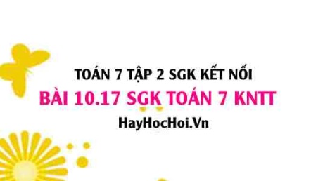 Bài 10.17 SGK Toán 7 Tập 2 Kết nối tri thức